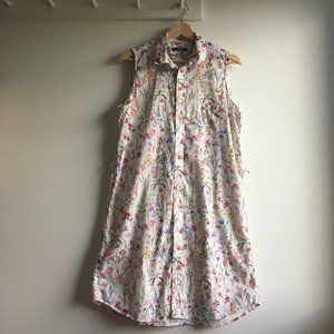 Gitman Vintage Sisters Sleeveless Shirt Dress in Spring Floral Print